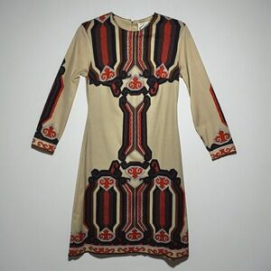 Vintage 70s Francis X New York Dress Made in Italy Woman Size 16 Geometric Print